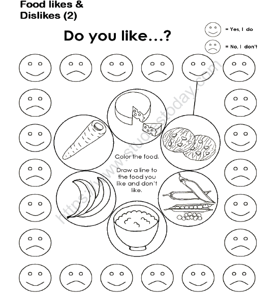 CBSE Class 1 EVS Food Words Worksheet